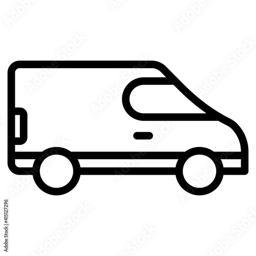 An icon design of bank van, editable vector