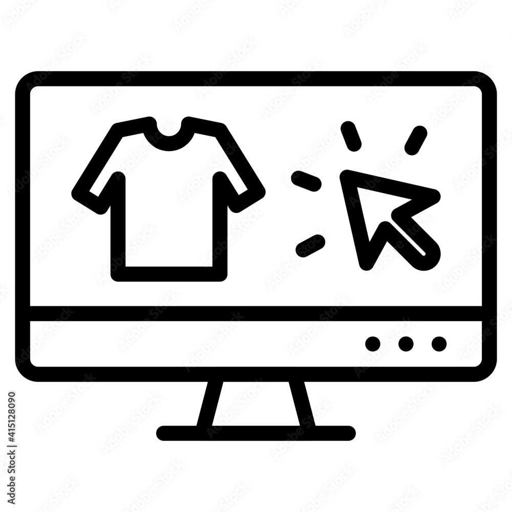 Shirt inside monitor, select product icon Shirt inside monitor, select product icon