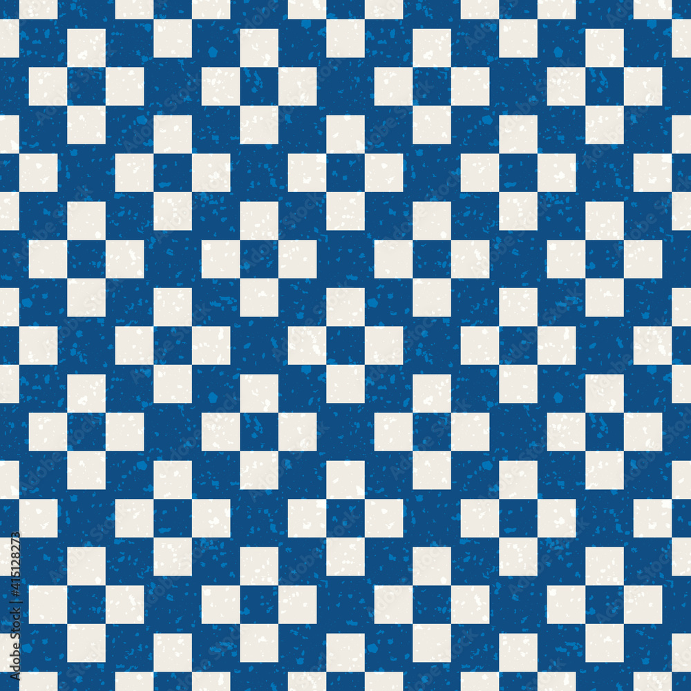 Moroccan style geometric vector pattern background. Grid backdrop with blue white stone terrazzo textured irregular rhombus and squares. Midcentury modern block all over print for wellness, packaging Moroccan style geometric vector pattern background. Grid backdrop with blue white stone terrazzo textured irregular rhombus and squares. Midcentury modern block all over print for wellness, packaging