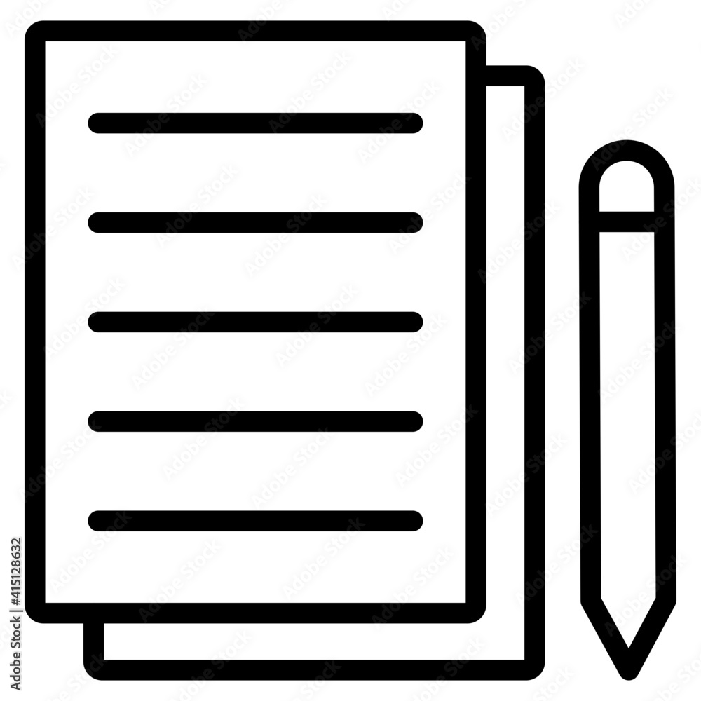 A unique design vector writing list icon
A unique design vector writing list icon