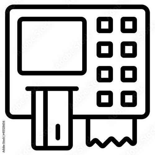 Trendy vector design of cash withdrawal