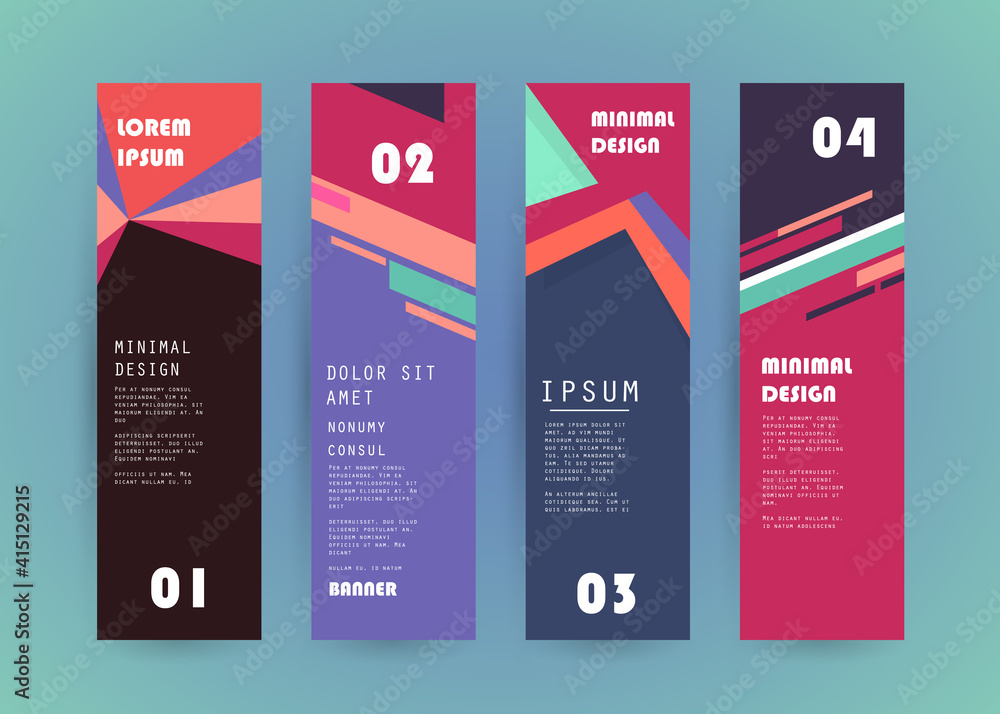 Vector vertical banner template, abstract design Vector vertical banner template, abstract design