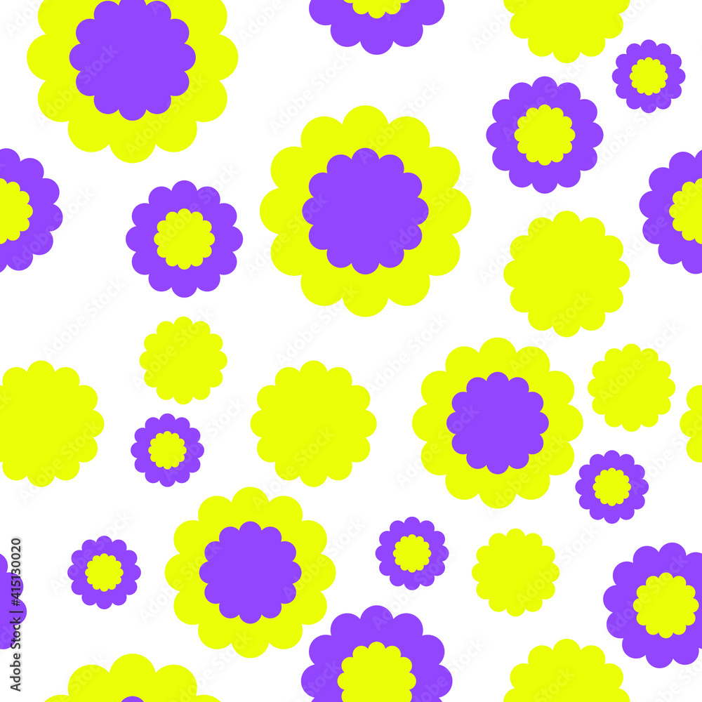 vector pattern with flowers. flat pattern image with bright color flowers. vector pattern with flowers. flat pattern image with bright color flowers.
