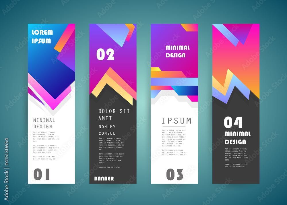 Vector vertical banner template, abstract design Vector vertical banner template, abstract design
