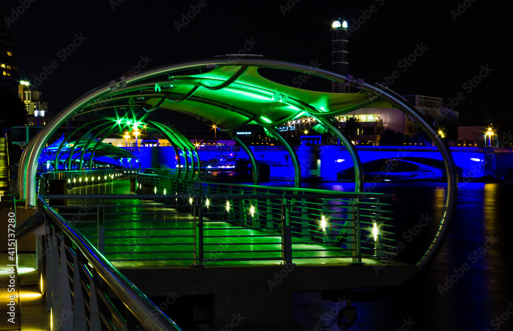 Tunnel along the Hillsborough River in Tampa, Florida. This area is