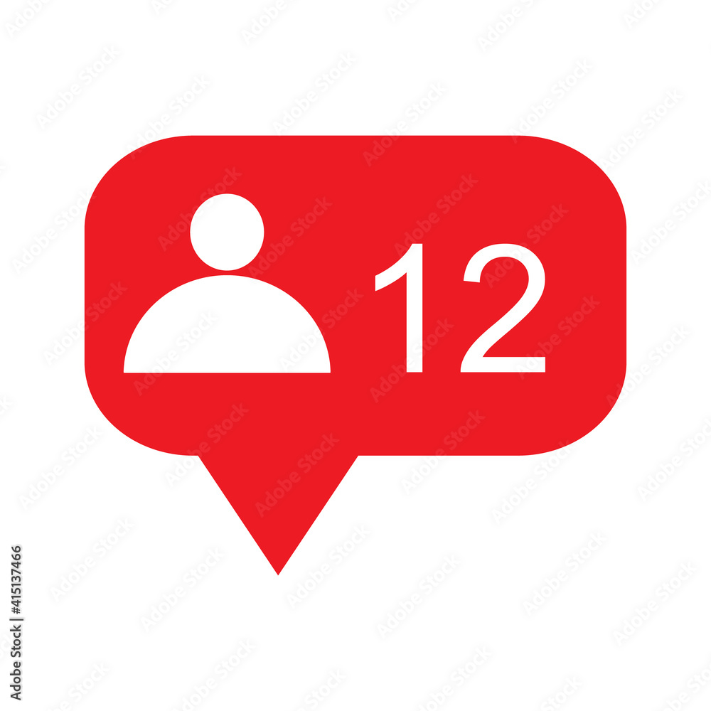 People notification icon. Social media vector. Symbols on computers and mobile phones. People notification icon. Social media vector. Symbols on computers and mobile phones.
