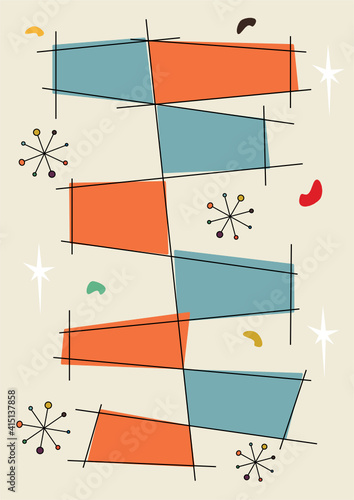 Mid Century Retro vector pattern