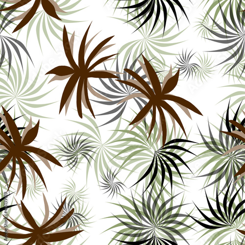 flower pattern palm tree leave design
