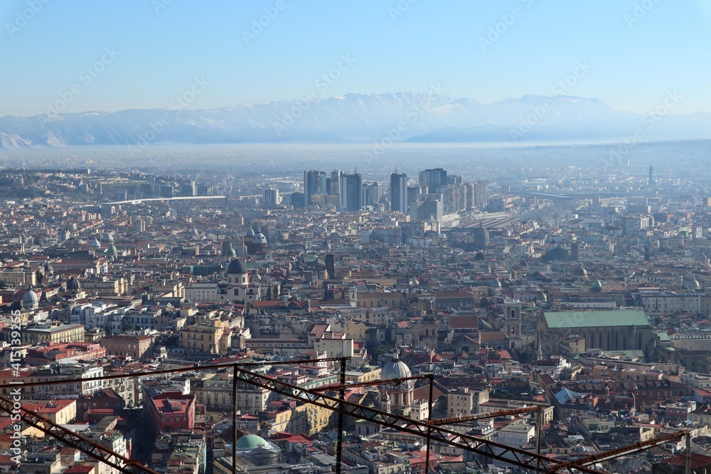Napoli - Panorama verso il Centro Direzionale dal Belvedere San Martino