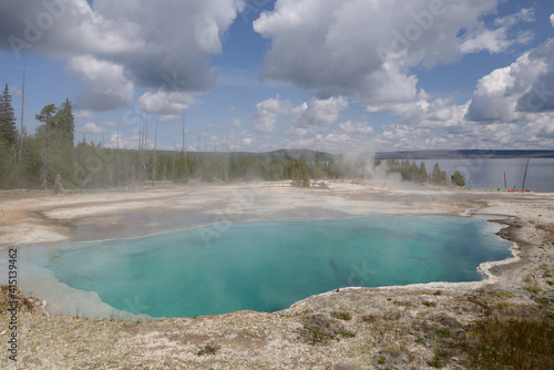 West Thumb Geyser Basin in Yellowstone National Park, Wyoming, USA