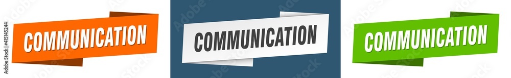 communication banner. communication ribbon label sign set communication banner. communication ribbon label sign set