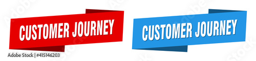 customer journey banner. customer journey ribbon label sign set