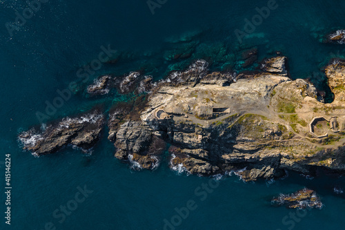 Aerial view of the Cap Béar near Banyuls in France 