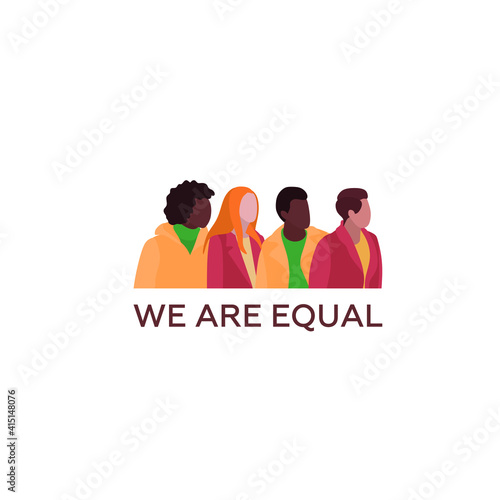 Black lives matter text. No racism concept. Motivational poster against racism and discrimination. Great for print, poster, t-shirt design. Vector illustration.  Social card, poster, banner with text.