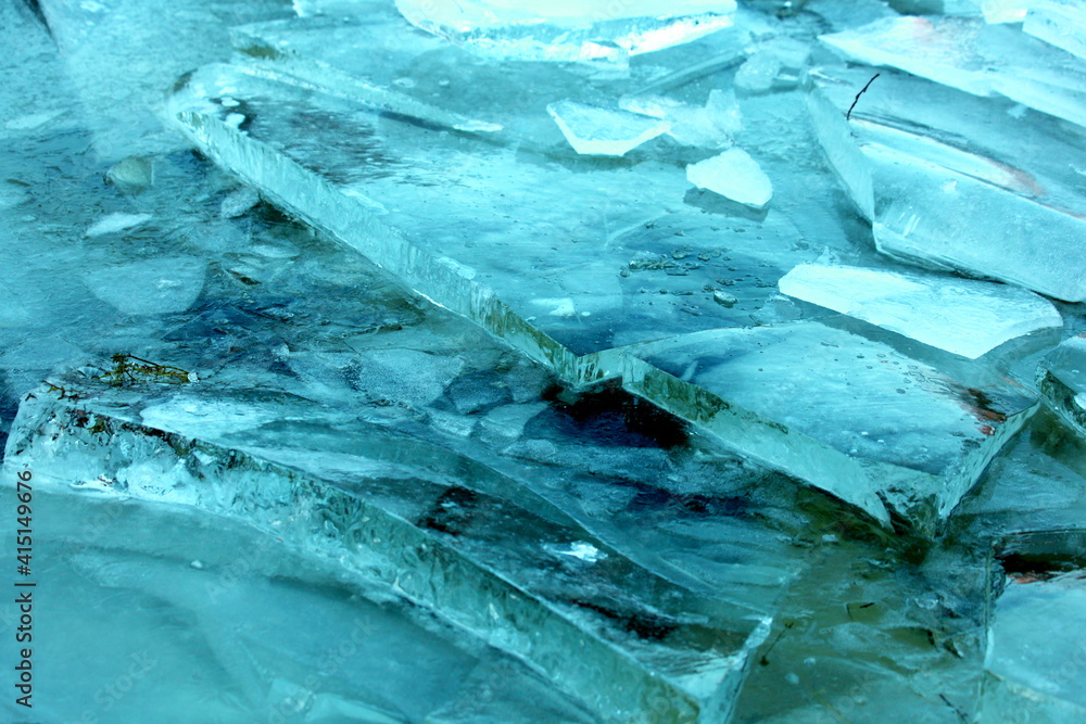 flakes of ice flakes of ice