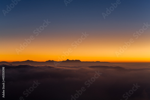 Sunrise over Sri Pada (Adams peak), Sri Lanka