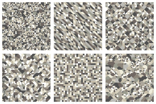 Chaotic abstract mosaic vec...