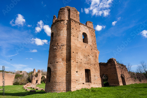 Carceres towers, the circus, Imperial residence of Massenzio, Appian Way, Rome photo