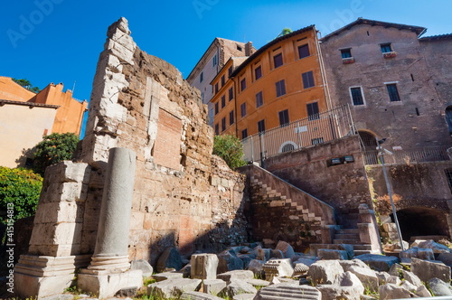 Ruins of temple of Bellona, Rome photo