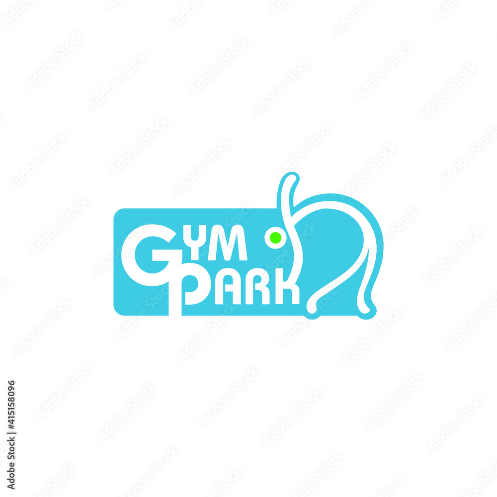 Ταπετσαρία Illustration of human stretching logotype fitness and sport