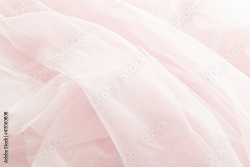beautiful smooth pastel pink tulle fabric background