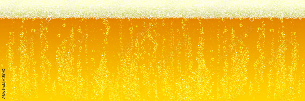 Beer background. Vector fresh beer froth with foam bubbles texture. Horizontal cold beer pattern background Beer background. Vector fresh beer froth with foam bubbles texture. Horizontal cold beer pattern background