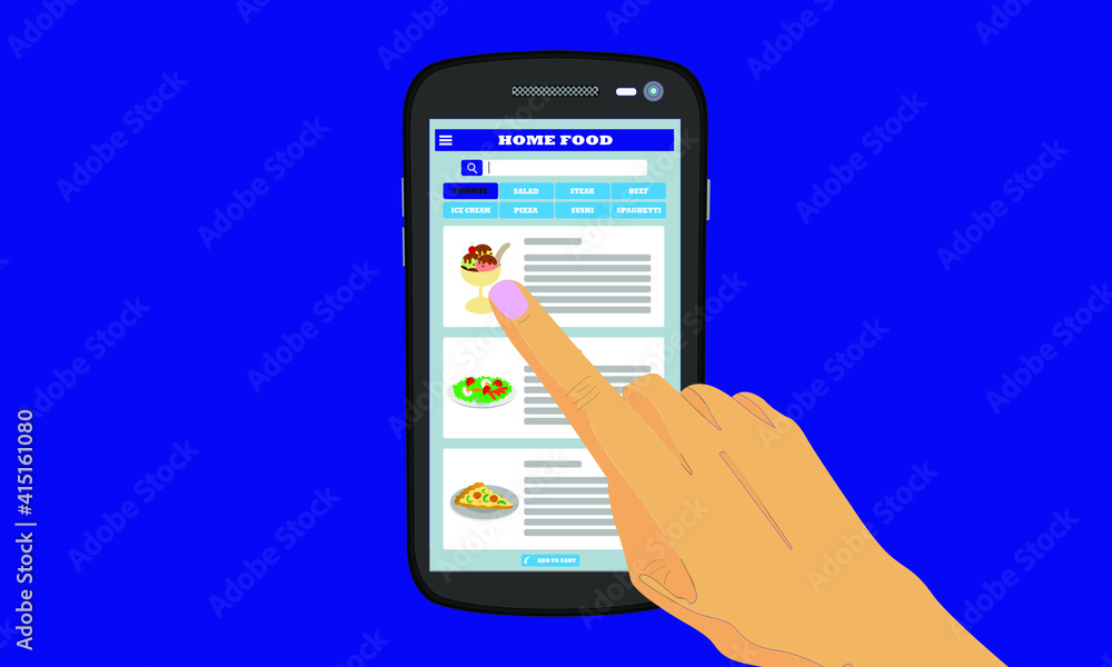 Ordering food online is almost the new normal for today's people because it's both convenient,fast and save cost (Horizontal) Ordering food online is almost the new normal for today's people because it's both convenient,fast and save cost (Horizontal)