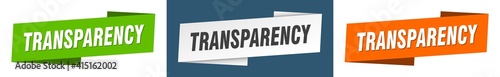 transparency banner. transparency ribbon label sign set