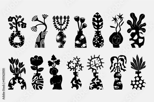 Boho wall decor. Mid century modern minimalist art print. Organic natural shape.