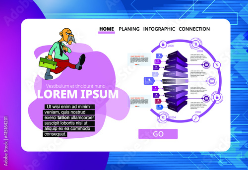 Business concept for internet banners, social media banners, headers of websites, vector illustration 