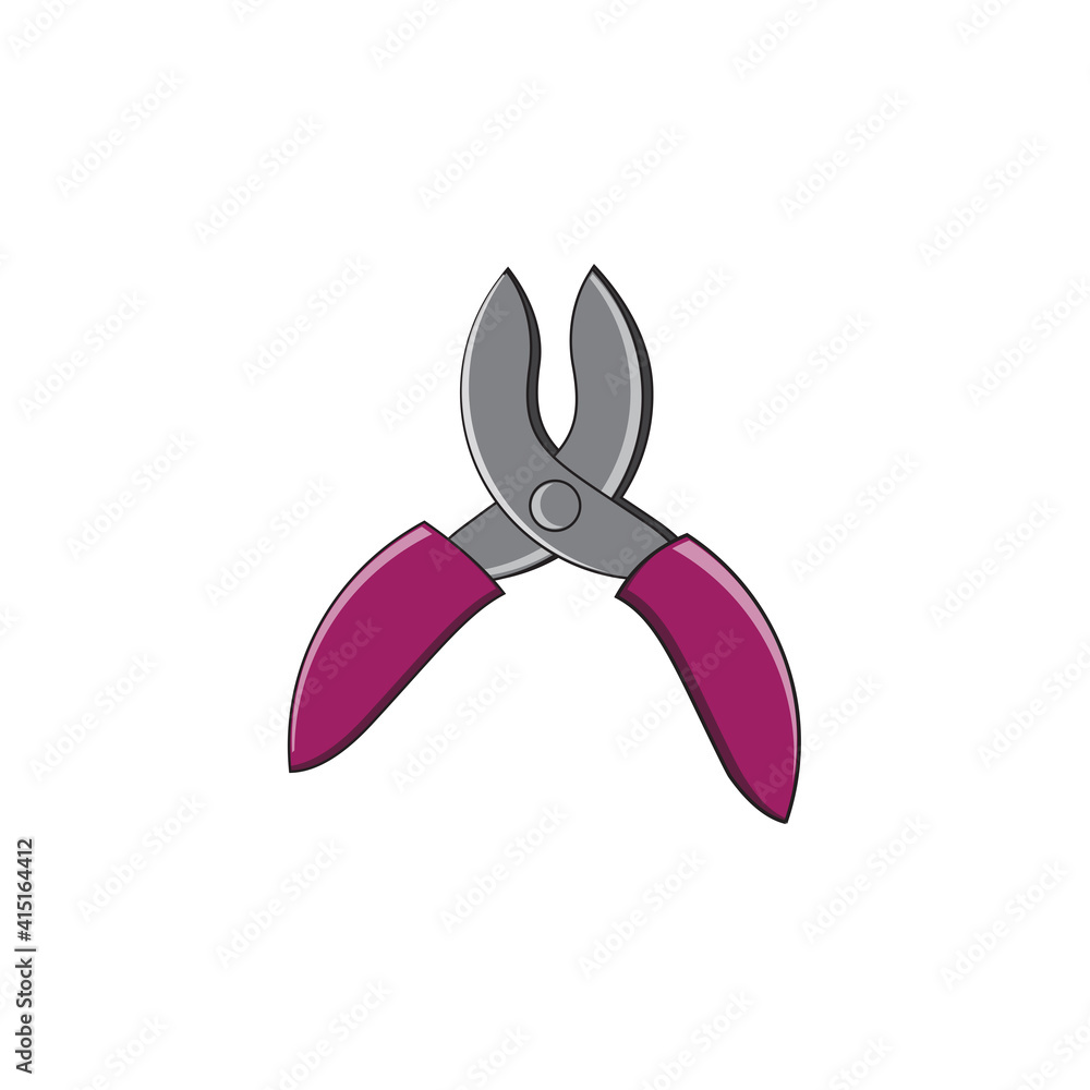 pliers design in simple style on isolated white background. design pliers for your website design logo, app, UI. Vector illustration, EPS10 pliers design in simple style on isolated white background. design pliers for your website design logo, app, UI. Vector illustration, EPS10