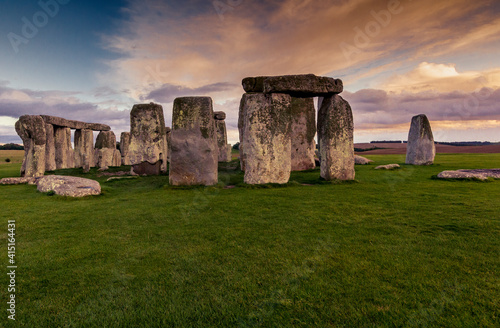 stonehenge at dusk