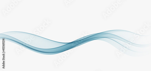 Abstract blue wave vector background Blue transparen wave flow