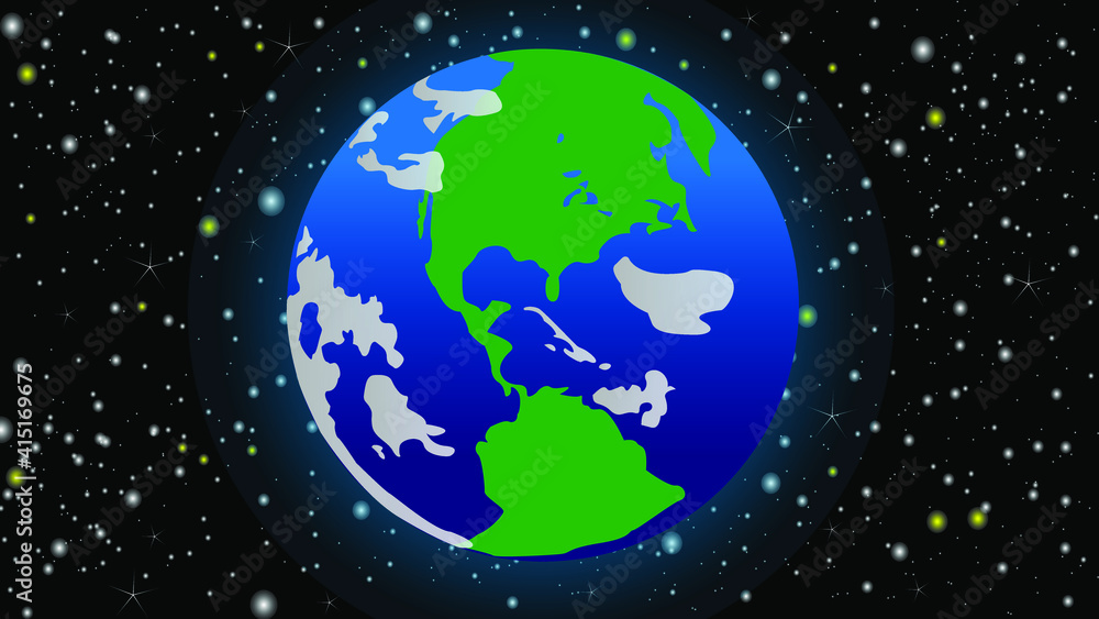 The Earth from space view and space background The Earth from space view and space background