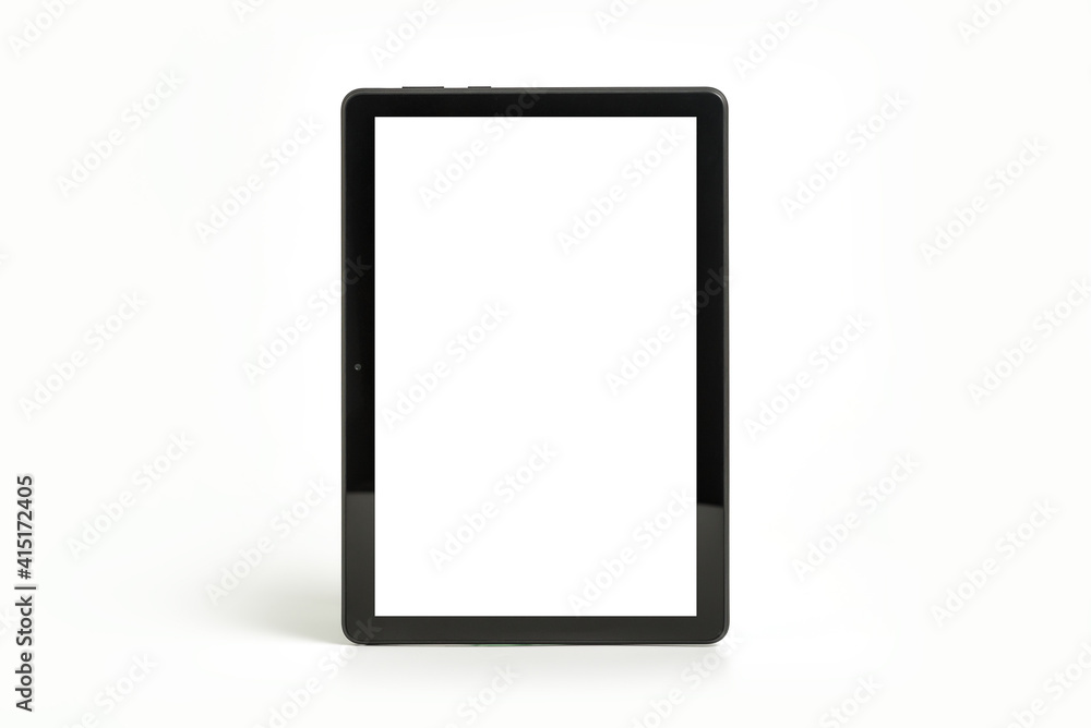 Tablet PC horizontal Isolated on white, front view , include two clipping paths - for tablet and for screen Tablet PC horizontal Isolated on white, front view , include two clipping paths - for tablet and for screen