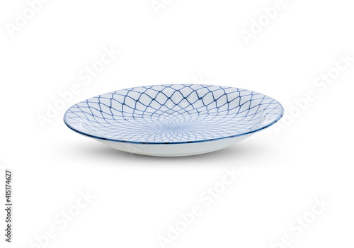 White plate ceramic isolated on white background © siwaporn999