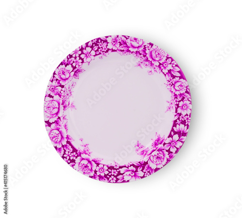 plate ceramic isolated on white background