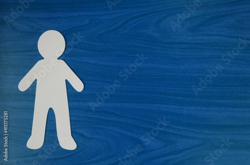 Paper cutout of a man