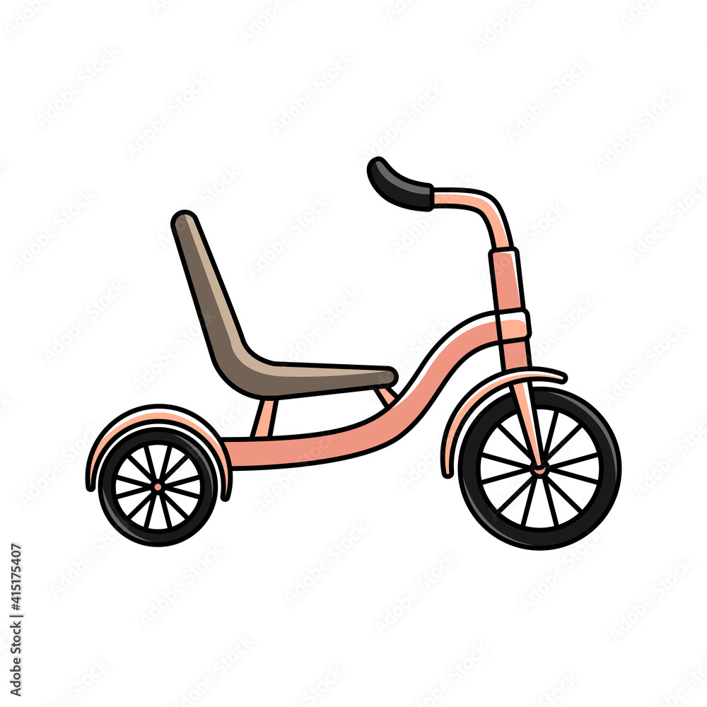 Fototapeta premium Vector illustration of tricycles. Cycling. Active lifestyle.