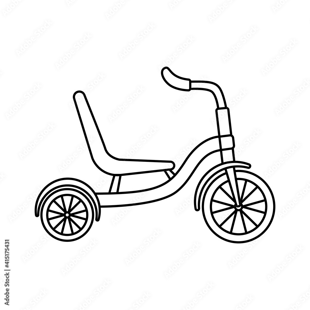 Vector illustration of tricycles. Cycling. Active lifestyle. Vector illustration of tricycles. Cycling. Active lifestyle.