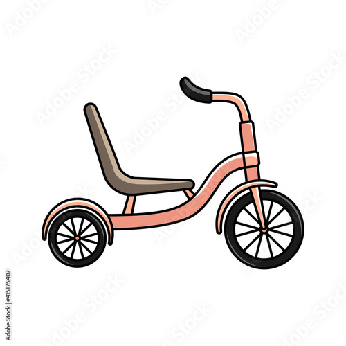 Vector illustration of tricycles. Cycling. Active lifestyle.