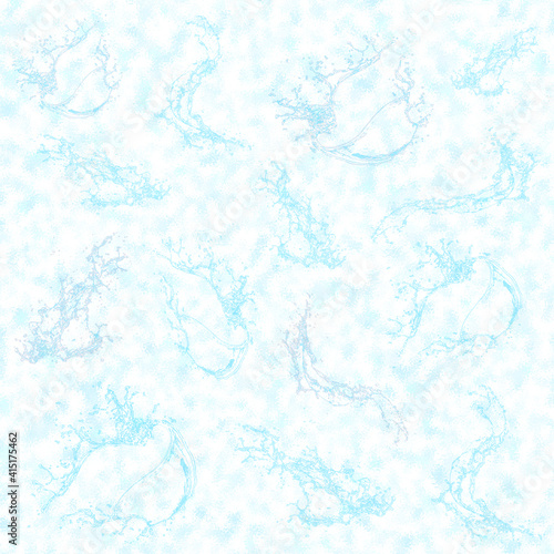 blue splatter pattern.