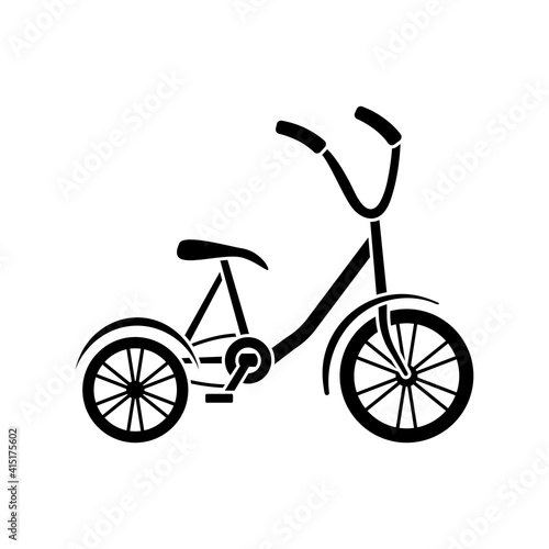 Vector illustration of tricycles. Cycling. Active lifestyle.