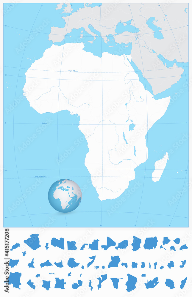 Highly Detailed Blank Outline Map Of Africa Stock Vector Adobe Stock 1000 F 415177206 1mIhR7AOiFiy5ZfhO7ln8kIIohQgtJNk 