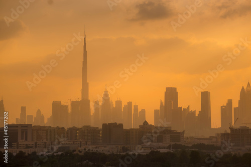city skyline at sunset © Adeel Khan