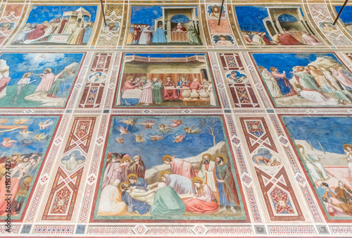 Fotografija Italy, Padua, Scrovegni Chapel with frescoes painted by Giotto in the 14th centu