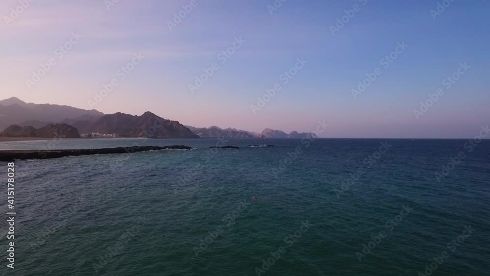 Aerial view of coastal city Al Bustan, Oman. Aerial view of coastal city Al Bustan, Oman.