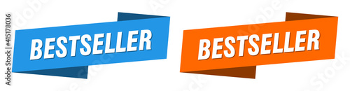 bestseller banner. bestseller ribbon label sign set