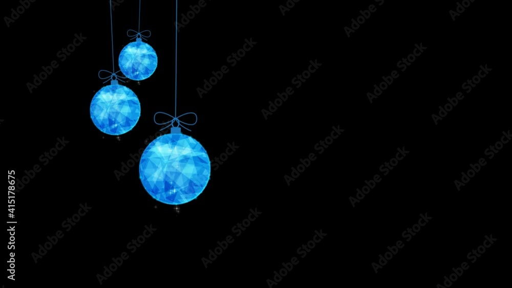 Blue New Year Balls. Christmas balls decoration. Christmas and New Year decoration isolated black background. Blue New Year Balls. Christmas balls decoration. Christmas and New Year decoration isolated black background.