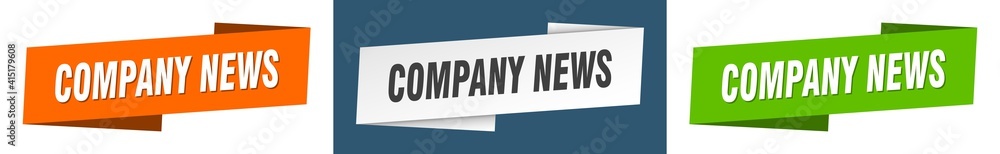 company news banner. company news ribbon label sign set company news banner. company news ribbon label sign set